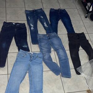Assorted Blue and Black Jeans